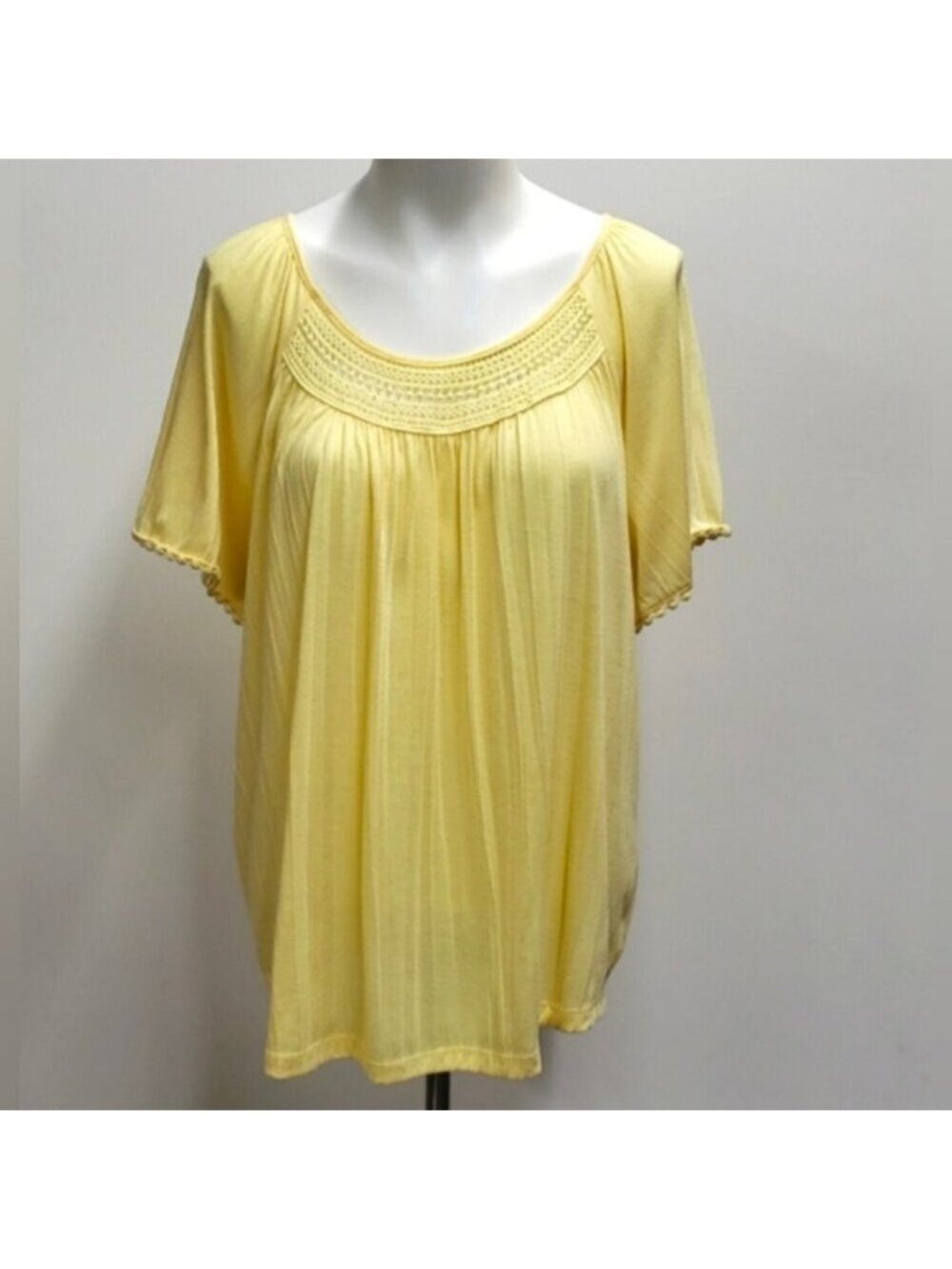 Kim Rogers Flutter Sleeve Tunic Top Women's Size XL